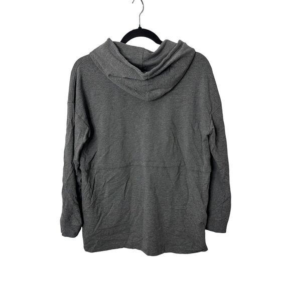 Barefoot Dreams Malibu Collection S Grey Hoodie Lagenlook Artsy Oversized - Picture 4 of 7